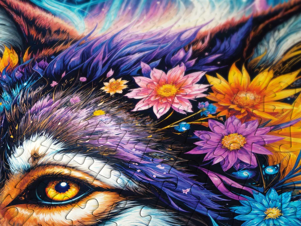 Magical Wolf Portrait - 1000 - foto 3