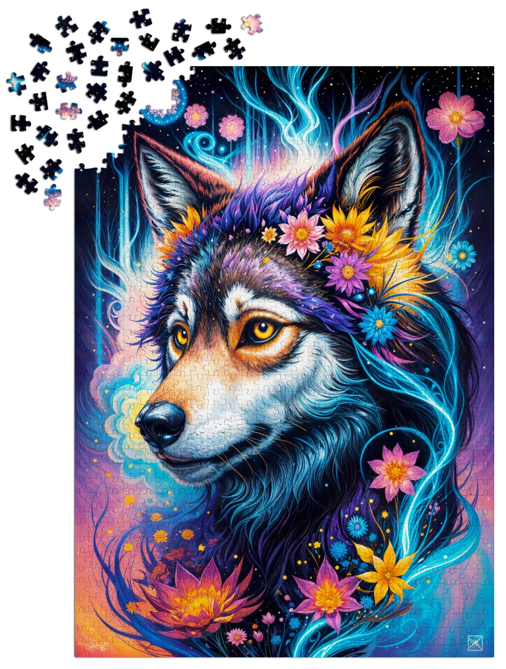 Magical Wolf Portrait - 1000 - foto 4