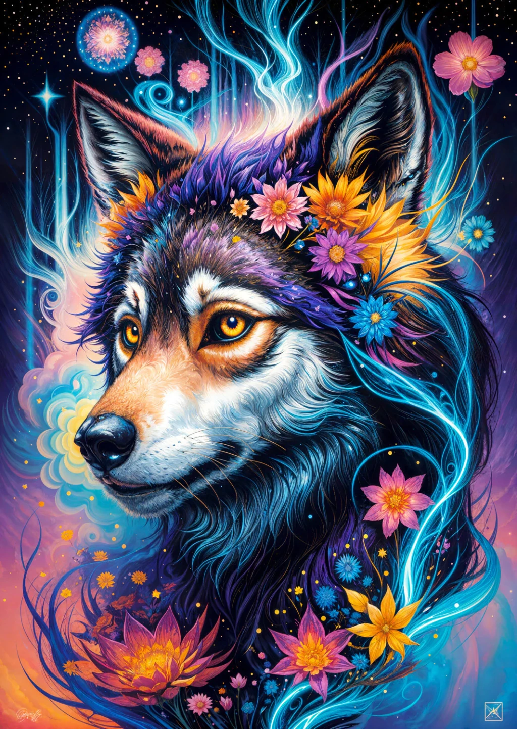 Magical Wolf Portrait - 1000 - foto 7