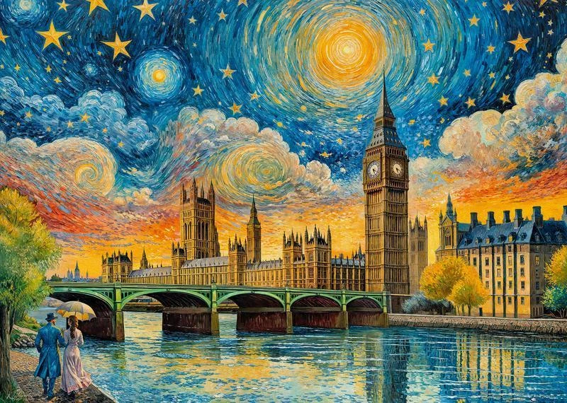 Impressionist Sky Over London - 1000 - foto 2