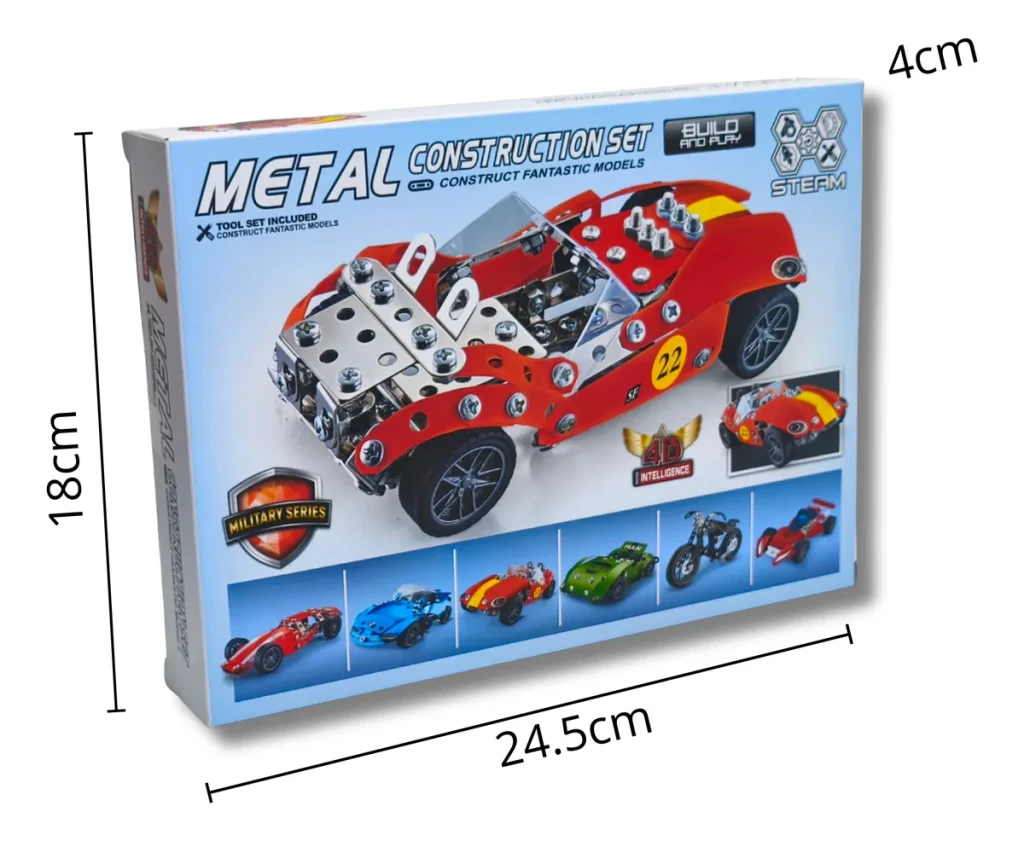 Auto para Armar Metal Azul/Rojo - foto 4