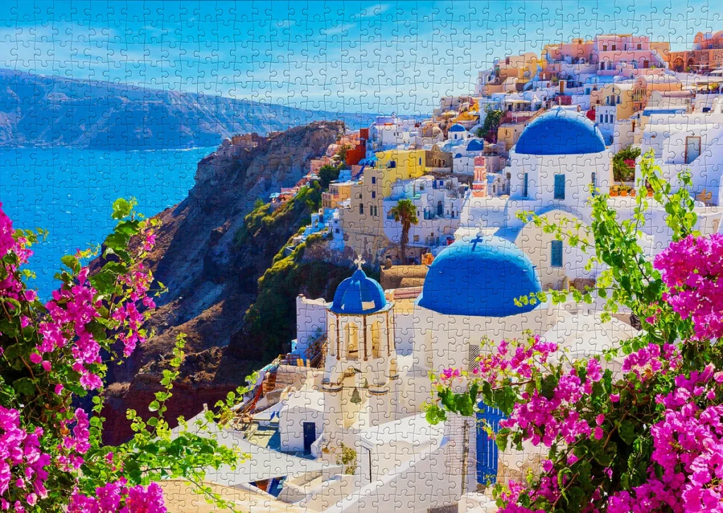 Santorini View with Flowers, Greece - 1000 - foto 4