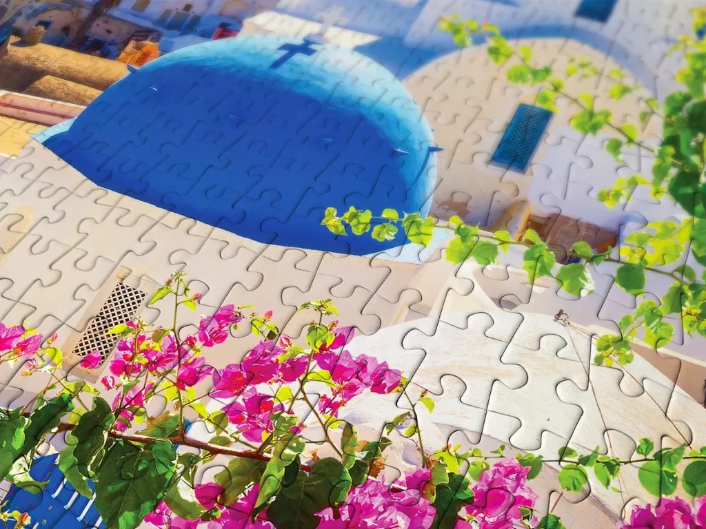 Santorini View with Flowers, Greece - 1000 - foto 5