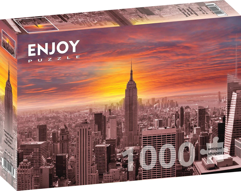 Sunset Over New York Skyline - 1000